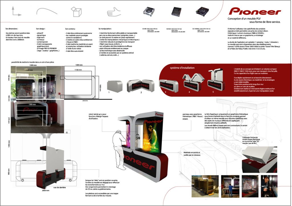Pioneer - Pioneer - Meuble itinérant avec 2 platines démonstration faite avec un DJ